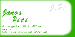 janos piti business card